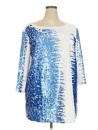 Pre-owned Joan Vass Cocktail Dress In Blue