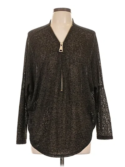 Pre-owned Joan Vass Long Sleeve Blouse In Brown
