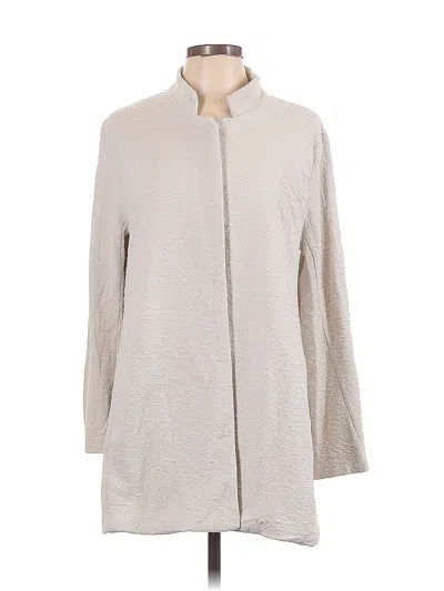 Pre-owned Joan Vass Long Sleeve Blouse In White