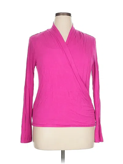 Pre-owned Joan Vass Long Sleeve T-shirt In Pink