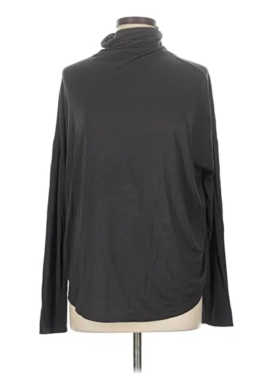 Pre-owned Joan Vass Long Sleeve Top Black Turtleneck Tops