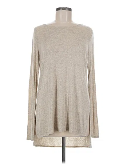 Pre-owned Joan Vass Long Sleeve Top Gray Turtleneck Tops