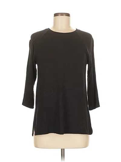 Pre-owned Joan Vass New York Cardigan Sweater In Black