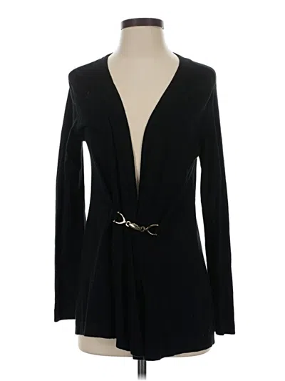 Pre-owned Joan Vass New York Cardigan Sweater In Black