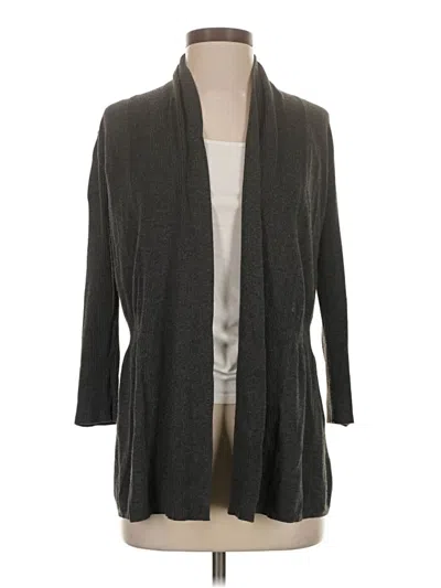 Pre-owned Joan Vass New York Cardigan Sweater In Gray