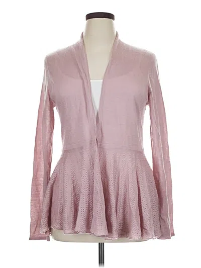 Joan Vass New York Cardigan Sweater In Pink