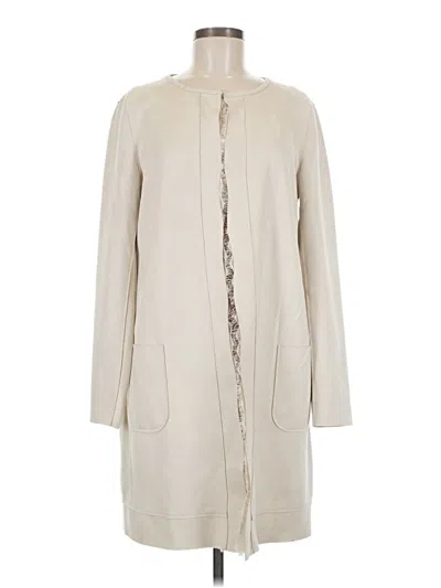 Pre-owned Joan Vass New York Cardigan Sweater In Tan