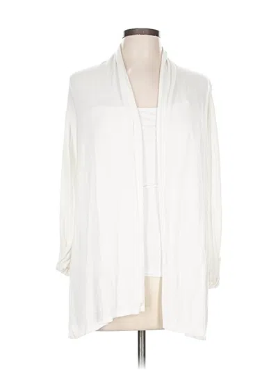 Pre-owned Joan Vass New York Cardigan Sweater In White