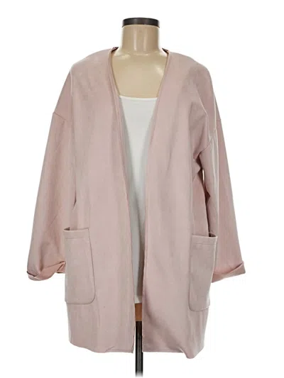 Pre-owned Joan Vass New York Coat In Pink