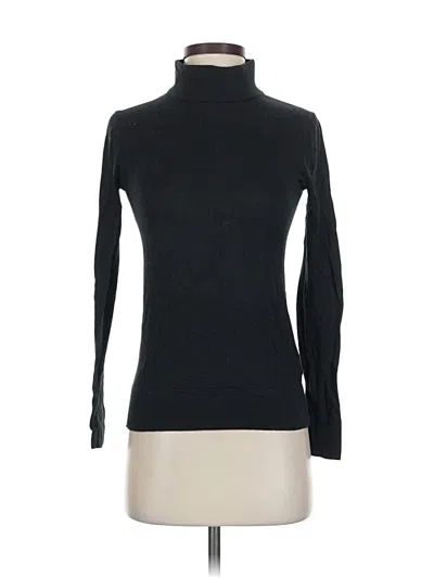 Pre-owned Joan Vass New York Long Sleeve Top Black Turtleneck Tops
