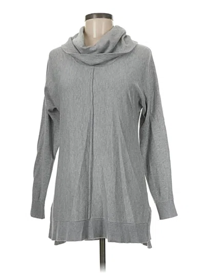 Pre-owned Joan Vass New York Long Sleeve Turtleneck In Gray