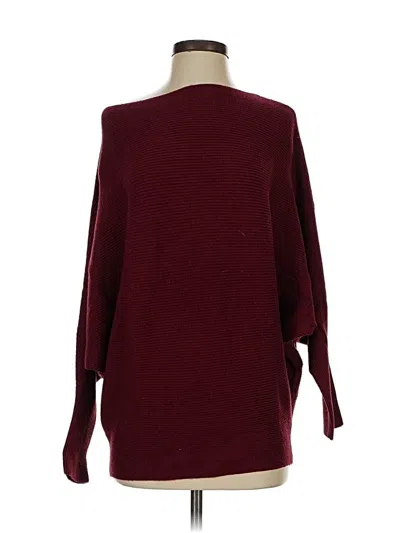 Pre-owned Joan Vass New York Pullover Sweater In Burgundy