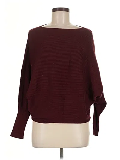 Pre-owned Joan Vass New York Pullover Sweater In Burgundy
