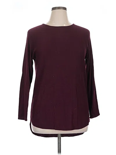 Pre-owned Joan Vass New York Pullover Sweater In Burgundy