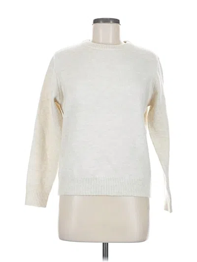 Pre-owned Joan Vass New York Pullover Sweater In White