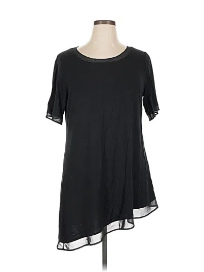 Pre-owned Joan Vass New York Short Sleeve T-shirt In Black