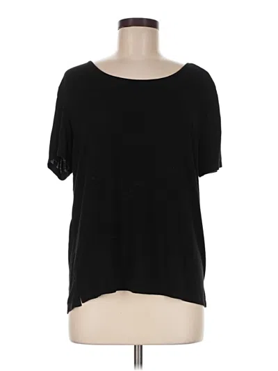 Pre-owned Joan Vass New York Short Sleeve T-shirt In Black