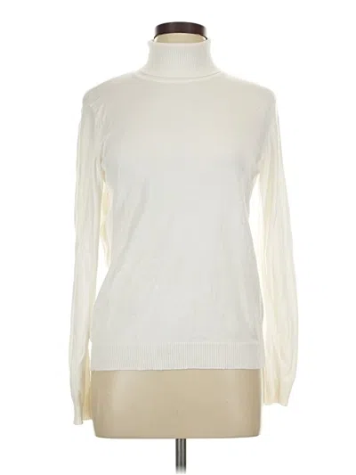 Pre-owned Joan Vass New York Turtleneck Sweater In Ivory