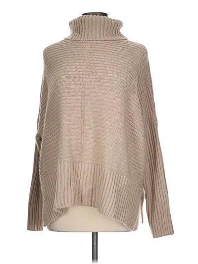Pre-owned Joan Vass New York Turtleneck Sweater In Tan
