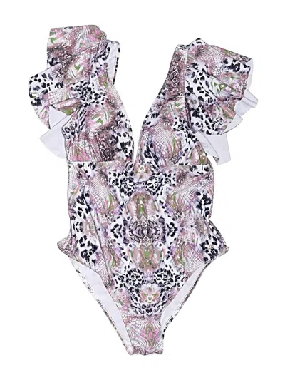 Pre-owned Joan Vass One Piece Swimsuit In White
