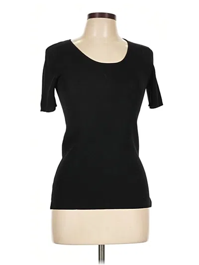 Pre-owned Joan Vass Short Sleeve T-shirt In Black