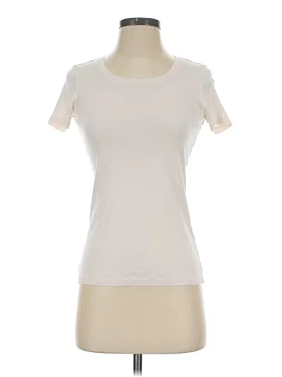 Pre-owned Joan Vass Short Sleeve T-shirt In Ivory
