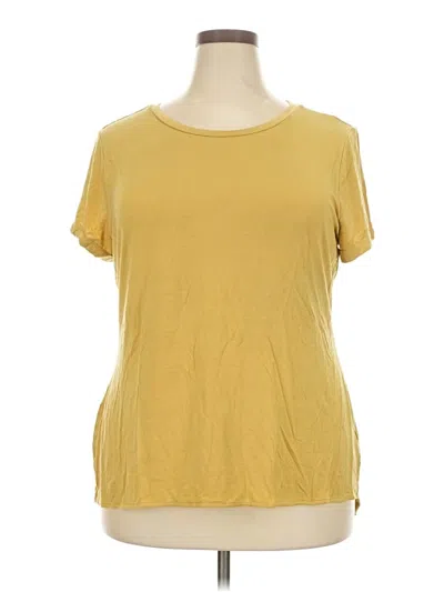 Pre-owned Joan Vass Short Sleeve T-shirt In Yellow