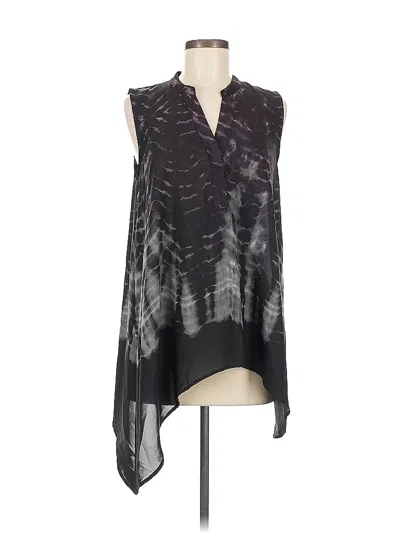 Pre-owned Joan Vass Sleeveless Blouse In Black
