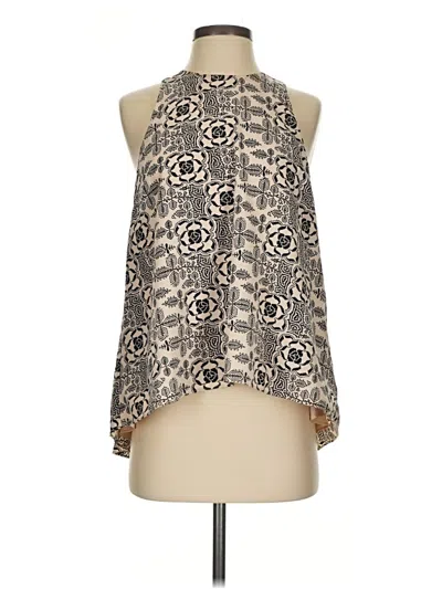 Pre-owned Joan Vass Sleeveless Blouse In Tan