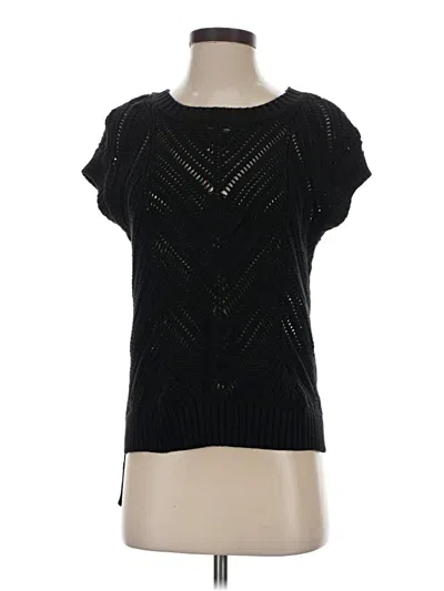 Pre-owned Joan Vass Sweater Vest In Black