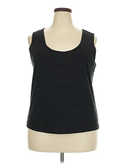 Pre-owned Joan Vass Tank Top Black Strapless Neckline Tops
