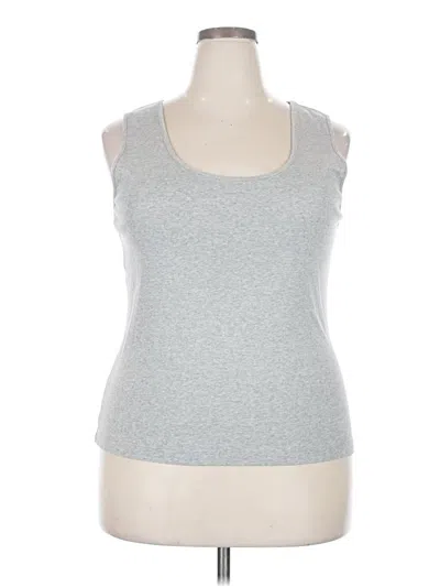Pre-owned Joan Vass Tank Top Gray Strapless Neckline Tops