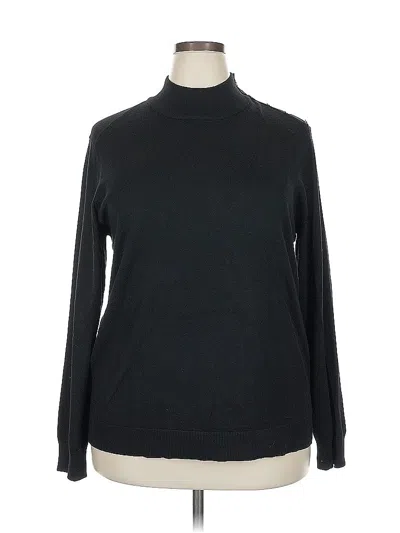 Pre-owned Joan Vass Turtleneck Sweater In Black