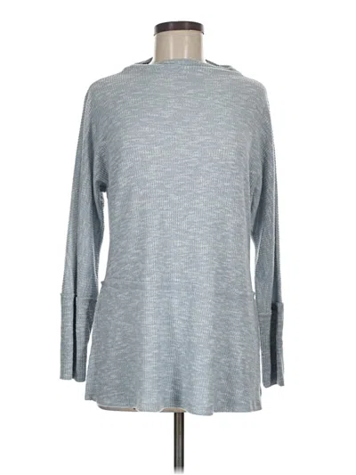 Pre-owned Joan Vass Turtleneck Sweater In Blue