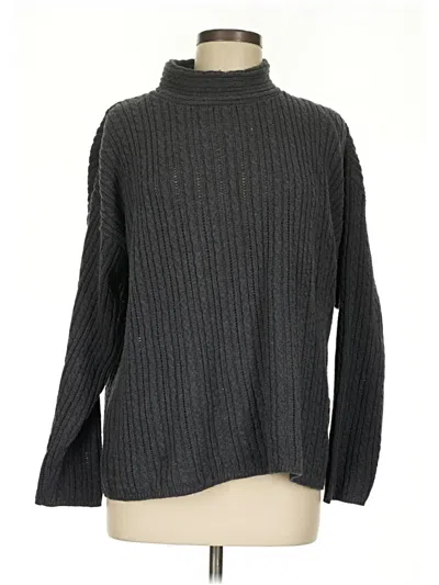 Pre-owned Joan Vass Turtleneck Sweater In Gray