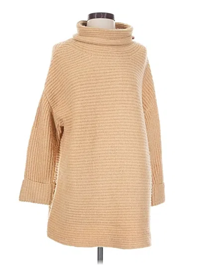 Pre-owned Joan Vass Turtleneck Sweater In Tan