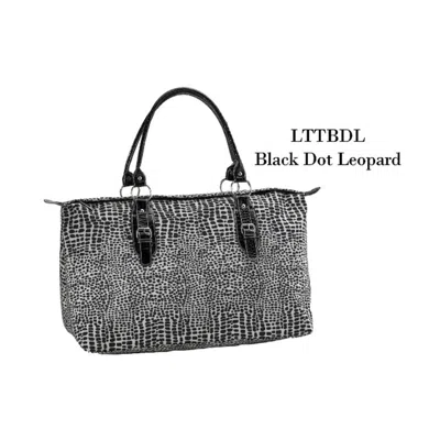 Joann Marie Designs Joann Marrie Designs Lttbdl Large Travel Tote Bag - Black Dot Leopard- Pack Of 2