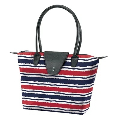 Joann Marie Designs Joann Marrie Designs Nf1ms Small Fold-up Bag - Marina Stripe- Pack Of 2 In Multi