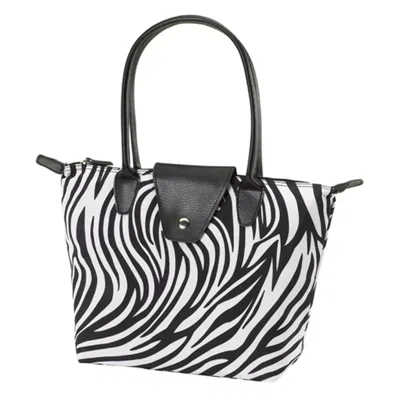 Joann Marie Designs Joann Marrie Designs Nf1zep Small Fold-up Bag - Zebra- Pack Of 2 In Multi