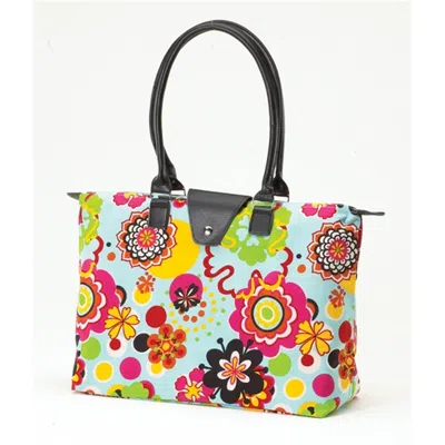 Joann Marie Designs Joann Marrie Designs Nf3fp Long Handle Fold-up Bag - Flower Power- Pack Of 2 In Multi
