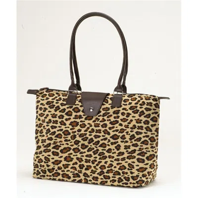 Joann Marie Designs Joann Marrie Designs Nf3lep Long Handle Fold-up Bag - Leopard- Pack Of 2 In Multi