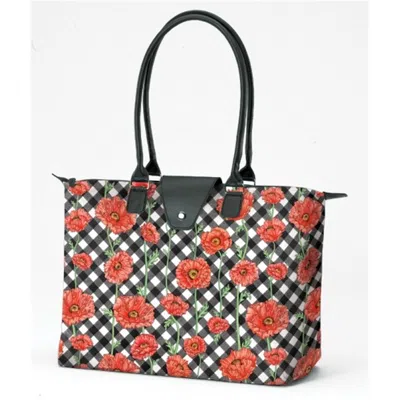 Joann Marie Designs Joann Marrie Designs Nf3pc Long Handle Fold-up Bag - Poppy Chic- Pack Of 2 In Multi