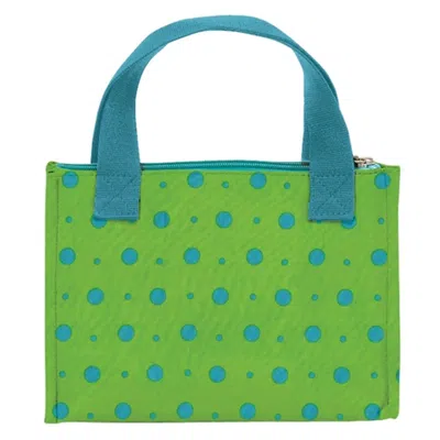 Joann Marie Designs Joann Marrie Designs Nlb1ltd Lunch Bag - Lime With Turquoise Dots- Pack Of 2 In Multi