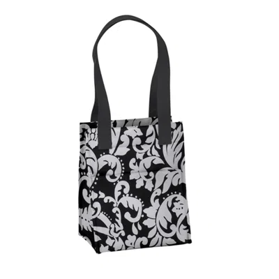 Joann Marie Designs Joann Marrie Designs Nlb2dmk Large Lunch Bag - Damask- Pack Of 2 In Black