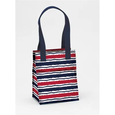 Joann Marie Designs Joann Marrie Designs Nlb2ms Large Lunch Bag - Marina Stripe- Pack Of 2 In Multi