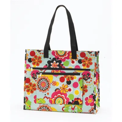 Joann Marie Designs Joann Marrie Designs Nptfp Insulated Tote Bag - Flower Power- Pack Of 2 In Multi