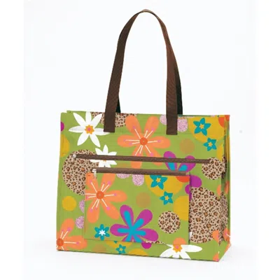 Joann Marie Designs Joann Marrie Designs Nptglf Insulated Tote Bag - Green Leopard Floral- Pack Of 2