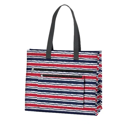 Joann Marie Designs Joann Marrie Designs Nptms Insulated Tote Bag - Marina Stripe- Pack Of 2 In Multi
