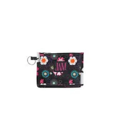 Joann Marie Designs P2idbfp Poly Id Pouch - Black Flower Power Pack Of 6