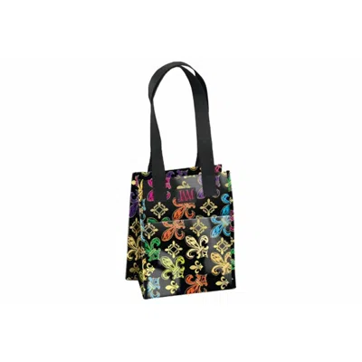 Joann Marie Designs P2lb2bfdl Poly Lrg. Lunch Bag - Black Fleur De Lis Pack Of 6